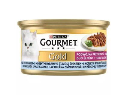 Gourmet Gold konzerva dušené s mořskými rybami 85g