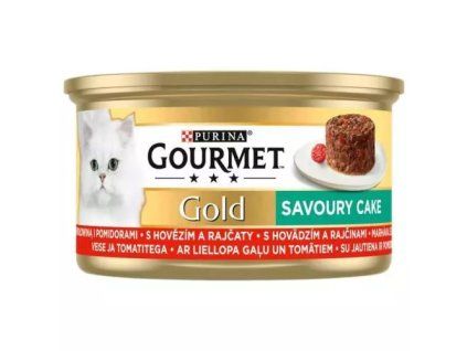 Gourmet Gold konzerva savourycake s hovězím 85g
