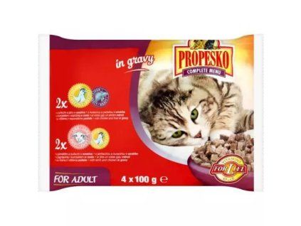 Propesko kapsička mp kuře+játra, jehně+kuře @4x100g