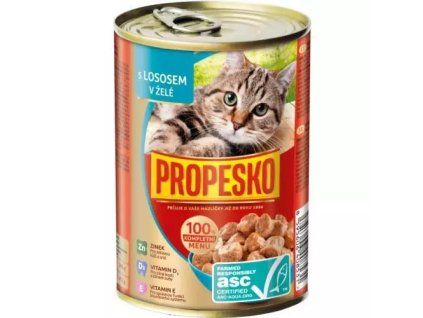 Propesko kousky asc losos v želé 415g