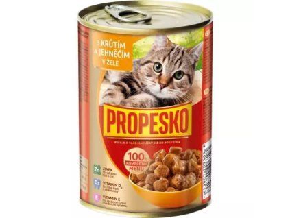 Propesko kousky krůtí + jehněčí v želé 415g