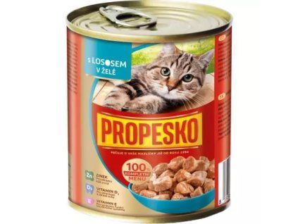 Propesko kousky losos v želé 830g