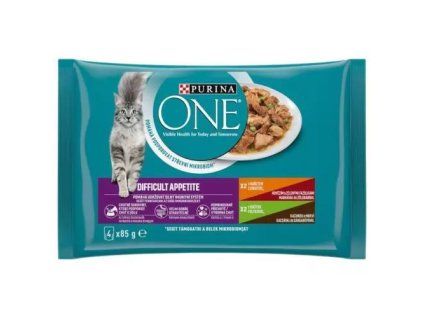 Purina One kapsičky mp difficult appetite minifiletky kuřecí @4x85g