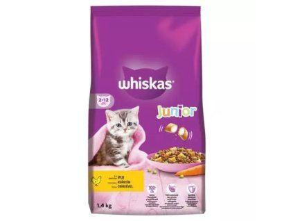 Whiskas granule junior s kuřecím 1400g