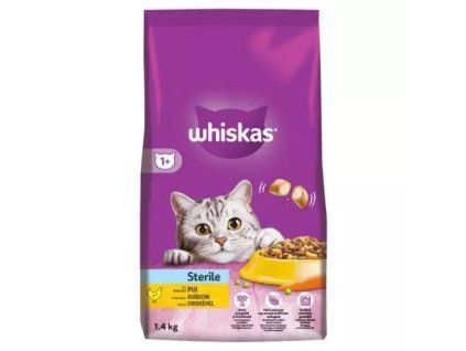 Whiskas granule sterile s kuřecím 1400g