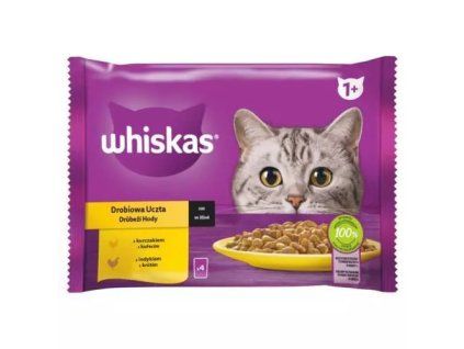 Whiskas kapsička mp drůbeží výběr ve šťávě @4x85g