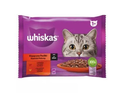 Whiskas kapsička mp klasický výběr se zeleninou ve šťávě @4x85g