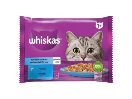 Whiskas kapsička mp rybí výběr v želé @4x85g