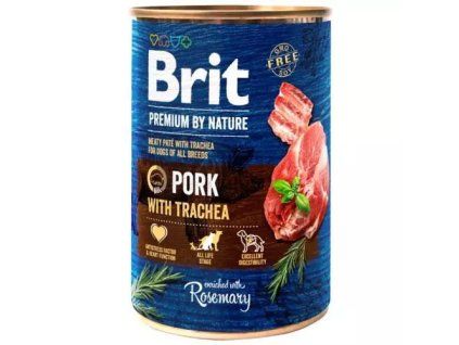 Brit Premium konzervy pork with trachea 400g