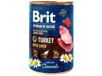 Brit Premium konzervy turkey with liver 400g