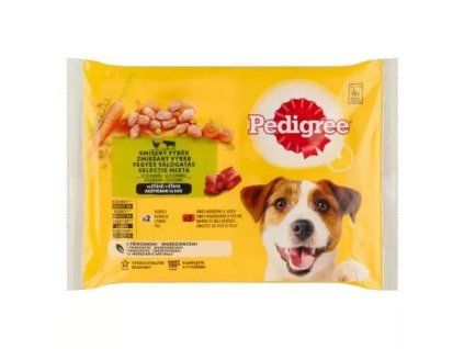 Pedigree kapsička mp +kuřecí +hovězí ve šťávě @4x100g