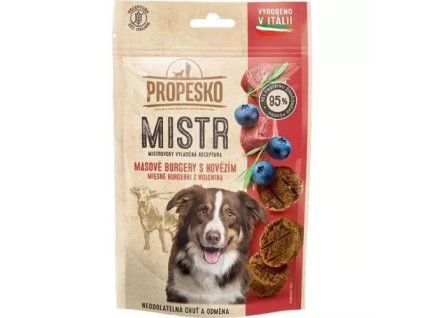 Propesko Mistr snack masové burgery s hovězím 60g