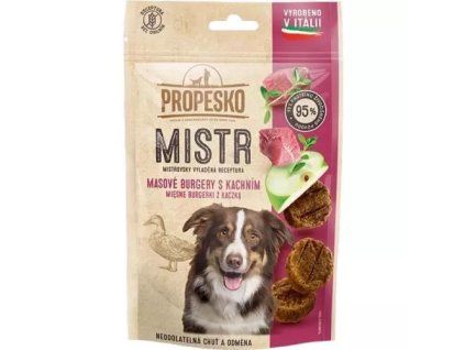 Propesko Mistr snack masové burgery s kachním 60g