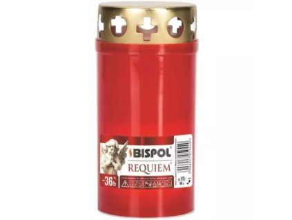 Bispol Requiem svíčka hřbitovní red v2 ai-030 90g