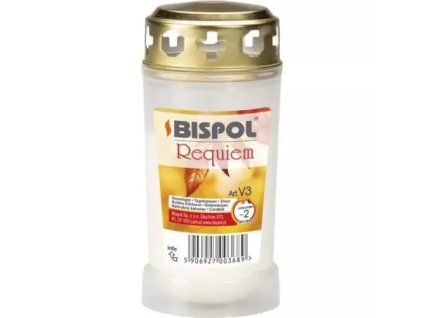 Bispol Requiem svíčka hřbitovní white v3 ai 115g