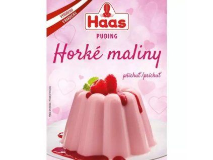 HAAS puding horké maliny příchuť 37g