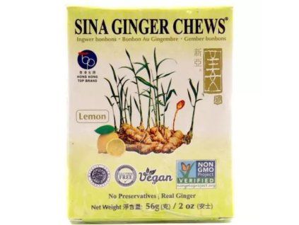 SINA zázvorové bonbony s příchutí lemon 56g