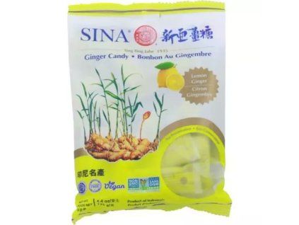 SINA zázvorové bonbony s příchutí lemon 125g