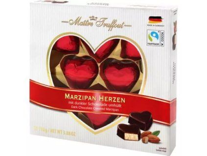 MaitreTruffout bonboniéra 110g marzipan hearts