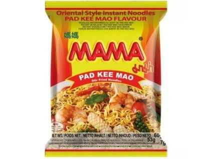 MAMA instantnínudle cup s příchutí pad kee mao 60g