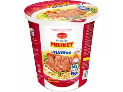 MILIKET instantní nudle v misce s hovězí příchutí 65g (MI COC BO)