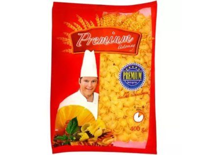 Premium těstoviny mušle bezvaječné 400g