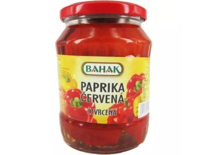 Bahak paprika červená čtvrcená 700g