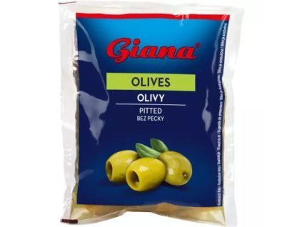 Giana olivy zelené bez pecky 195g sáček