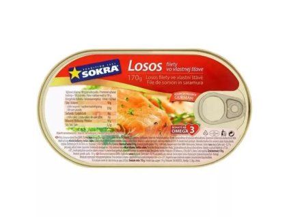 Sokra losos filety ve vlastní šťávě 170g