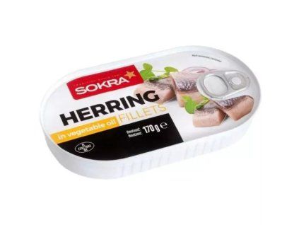 Sokra sleďové filety v rostlinném oleji 170g