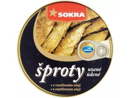 Sokra šproty uzené v rostlinném oleji 160g