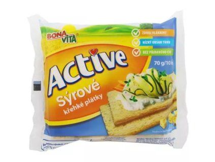 Bonavita křehké plátky sýrové active 70g