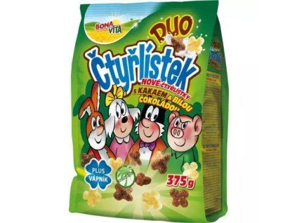 BonaVita obilní čtyřlístky kakao a vanilka 375g