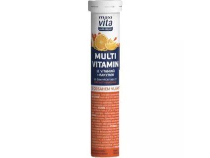 Maxi vita šumivé tablety multivitamin rakytník 80g