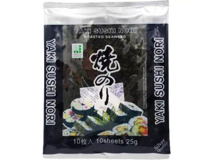 Řasy mořské 10 plátků 28g stříbrný Yaki Nori (LA CUON SUSHI) <N1820>