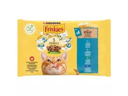 Friskies kapsička mp losos/tuňák/treska/sardinky @4x85g