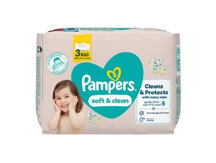 Pampers wipes (3x60/fol) Soft Clean