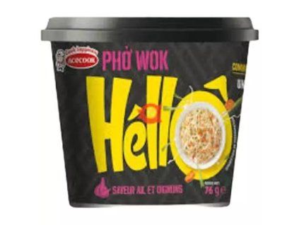 HELLO PHO WOK inst. rýžové nudle s příchutí česneku a cibule 76g