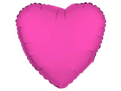 Balónek fóliový srdce 43 cm neon růžové 1 ks