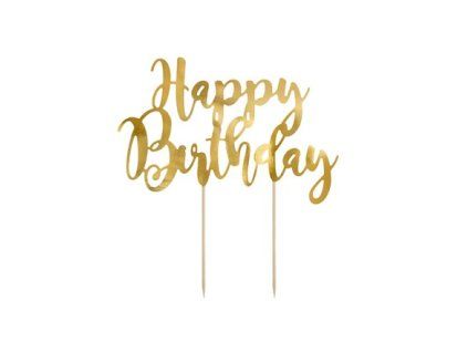 Zapichovací nápis Happy Birthday na dort 1 ks