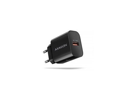AXAGON ACU-QC18, nabíječka do sítě 18W, 1x port USB-A, QC3.0/AFC/Apple, černá