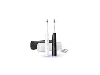 Philips Sonicare 6500 Gentle clean sada elektrických zubních kartáčků, 2 kusy, černá a bílá