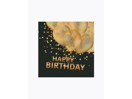 Ubrousky Happy Birthday 33 x 33 cm balónky 20 ks