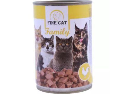 FineCat Family konzerva s drůbežím 415g