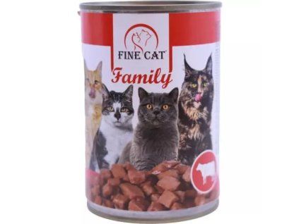 FineCat Family konzerva s hovězím 415g