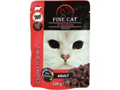 FineCat kapsička adult hovězí grain-free /22/ 100g
