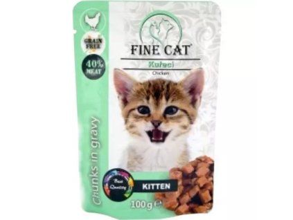 FineCat kapsička kitten kuřecí grain-free /22/ 100g