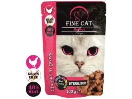 FineCat kapsička sterilised kuřecí grain-free /22/ 100g