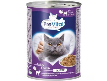 PreVital kousky krůta,jehně v želé 415g