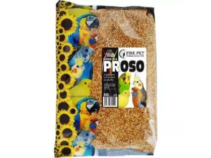 FinePet krmivo super mix proso pro papoušky 800g
